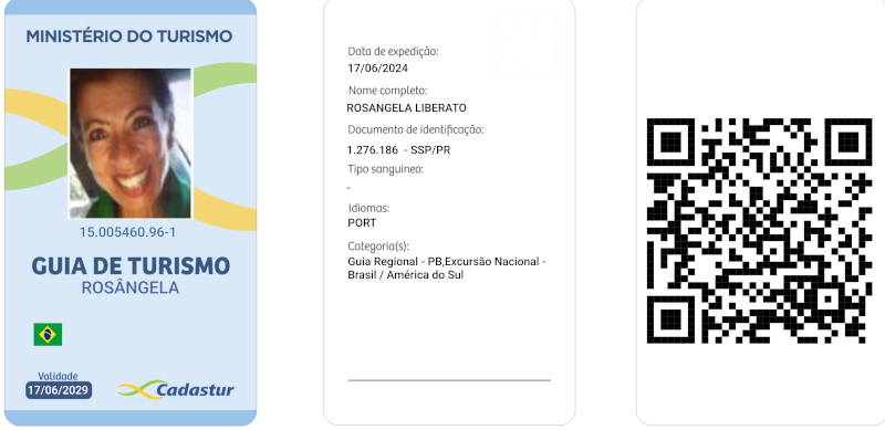cracha da Guia de Turismo Rosangela